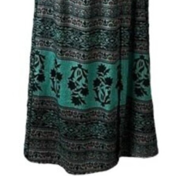 NWT Earthbound Womens Green & Purple Boho Printed Halter VCut Maxi Dress Medium - Picture 4 of 11